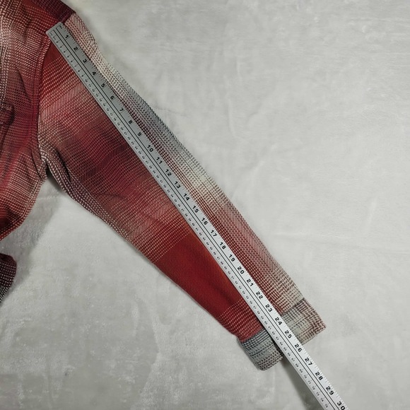 Outerknown Blanket Shirt Men's XL Red White Blue Plaid Flannel Heavy NWT - Picture 4 of 9